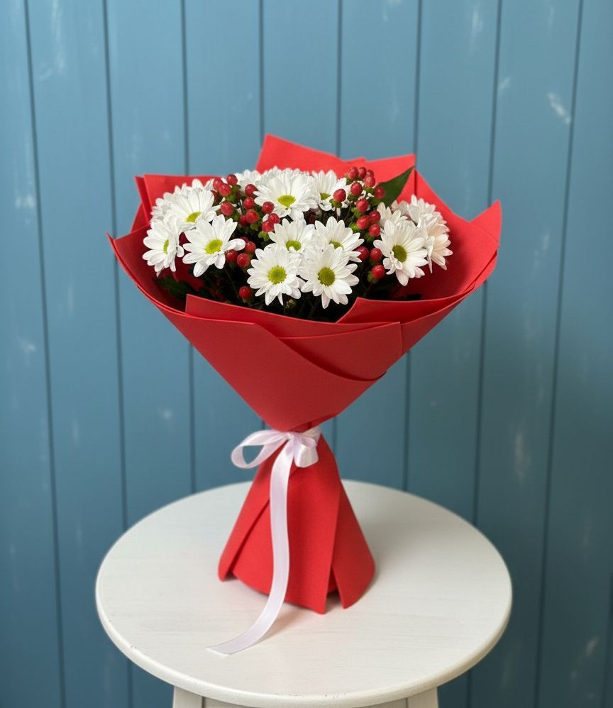 Букет цветов из: Хризантемы в Довольном