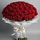 Букет 101 Красная роза Блэк Мэджик в Довольном