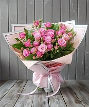 Букет Розовый кустик #REPLACE_PRED# Довольном