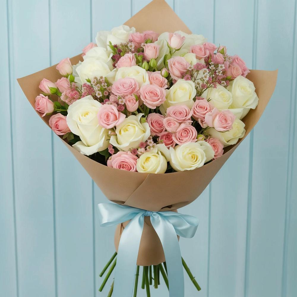 Букет цветов из: Розы в Довольном