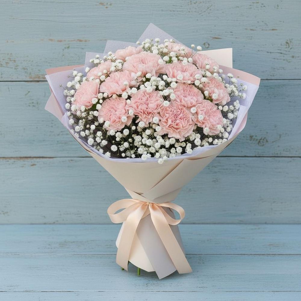 Букет цветов из: Гвоздики в Довольном