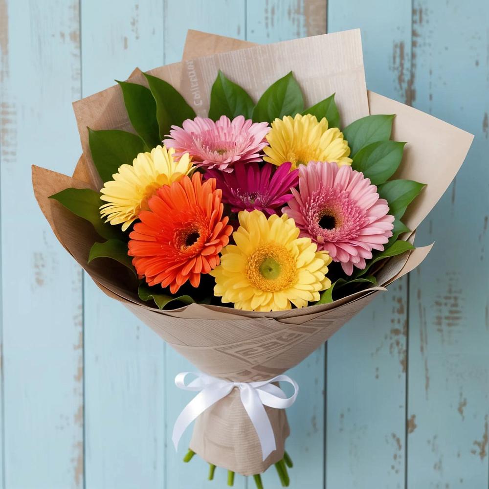 Букет цветов из: Герберы в Довольном