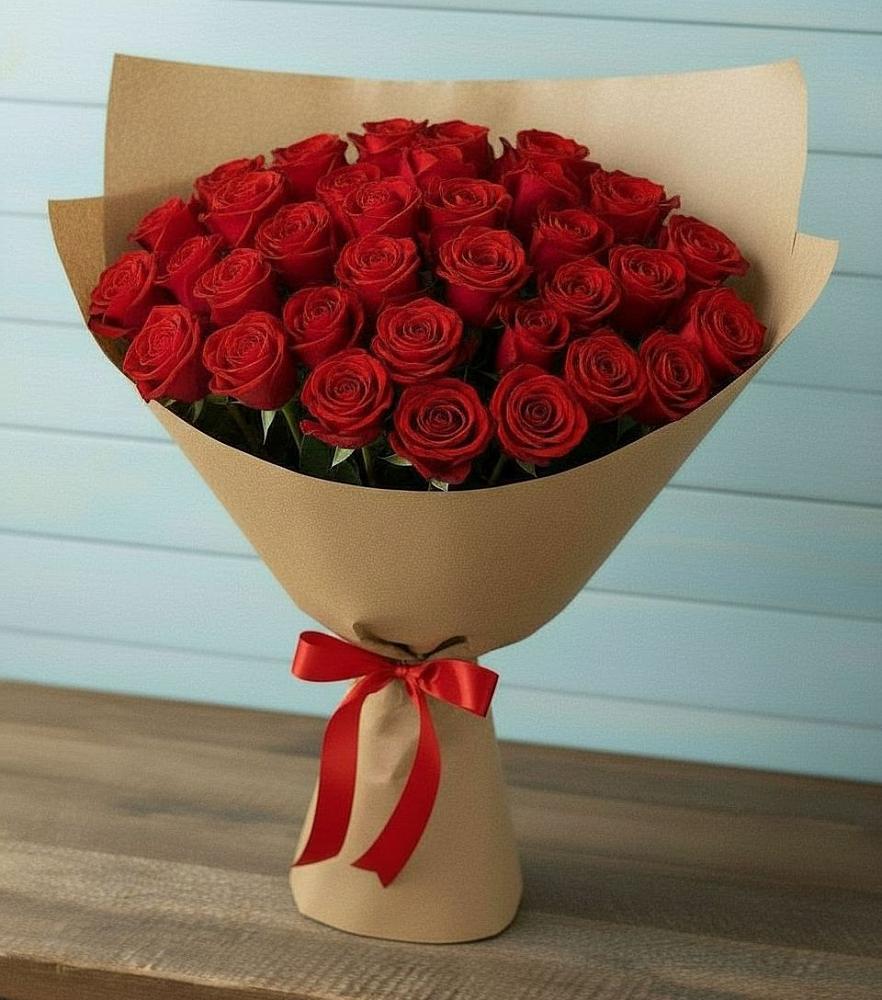 Букет Красные розы Милано в Довольном