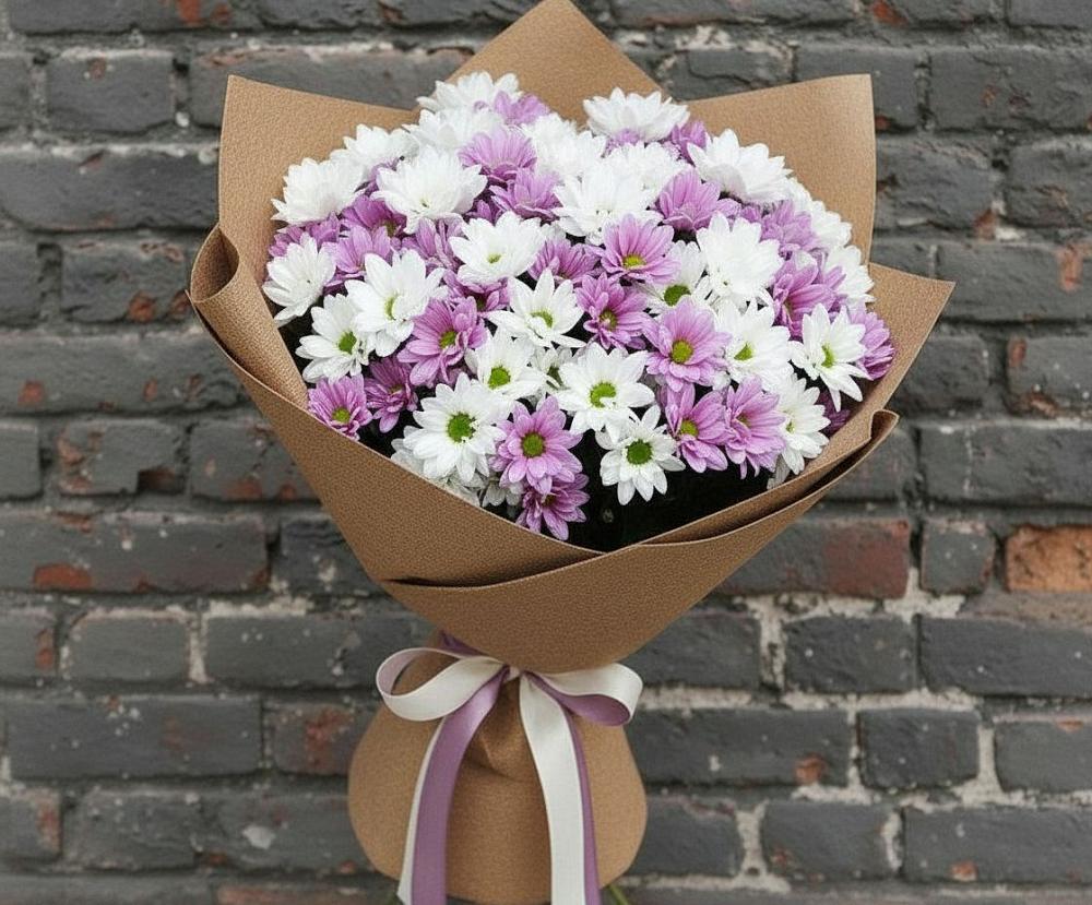 Букет цветов из: Хризантемы в Довольном