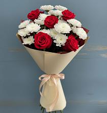 Букет цветов из:  Розы и Хризантемы в Довольном