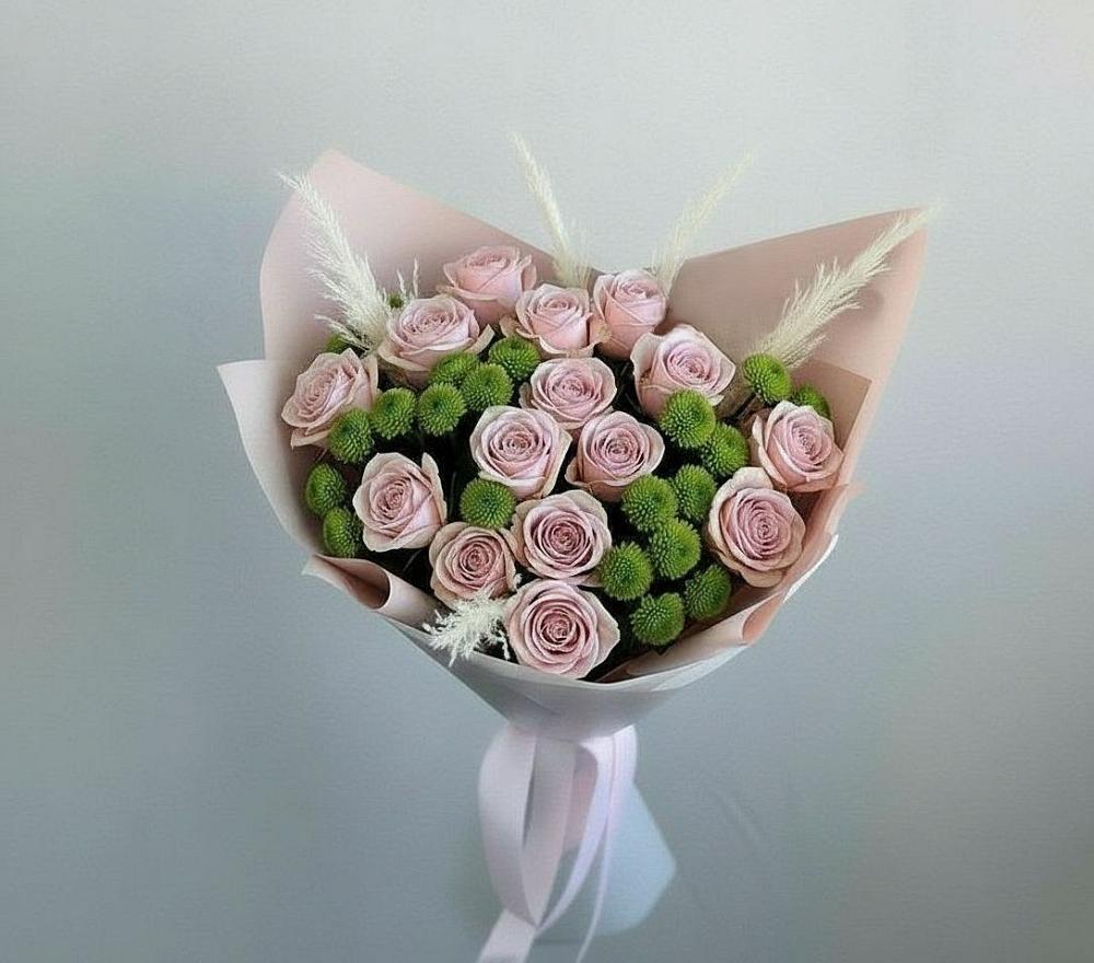 Букет цветов из: Розы и Хризантемы в Довольном