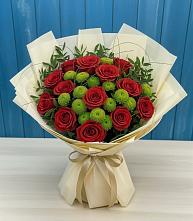 Букет цветов из:  Розы и Хризантемы в Довольном