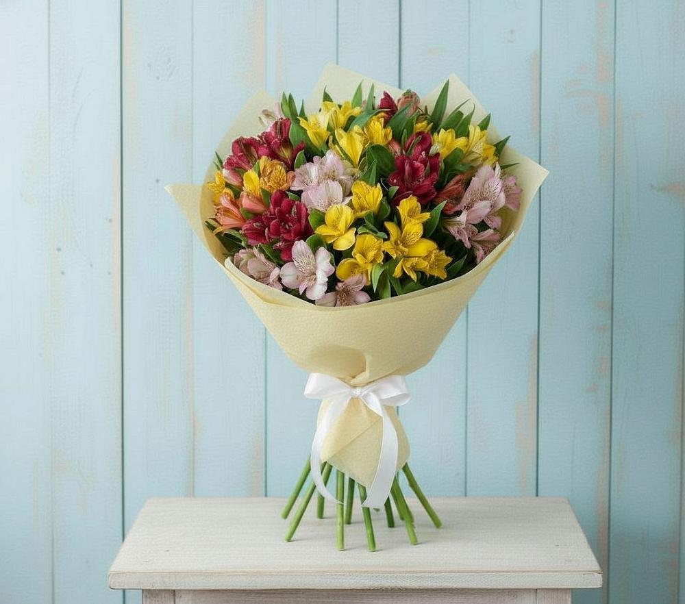 Букет цветов из: Альстромерии в Довольном