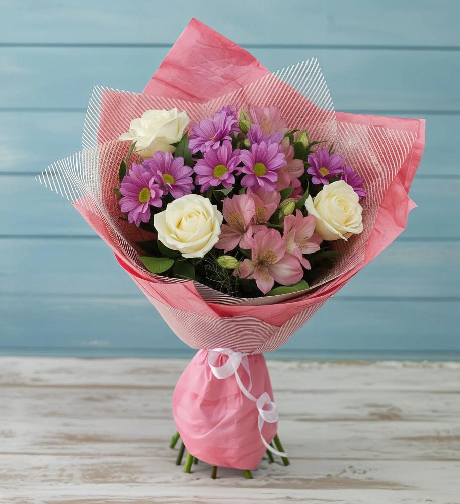 Букет цветов из: Герберы в Довольном