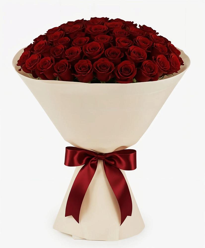 Букет 101 Бордовая роза Блэк Бакарра в Довольном